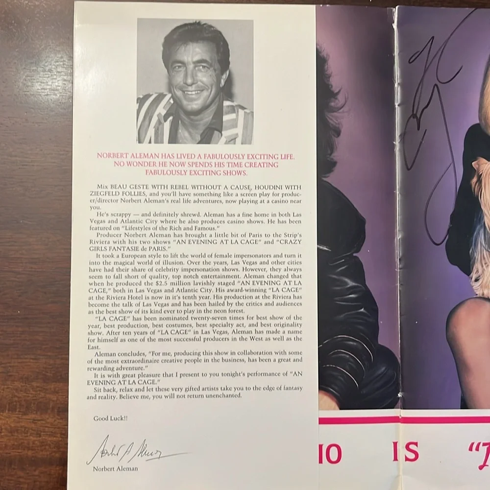 “La Cage” Brochure / Playbill - from old Riviera Hotel/Casino - Picture 2 of 4